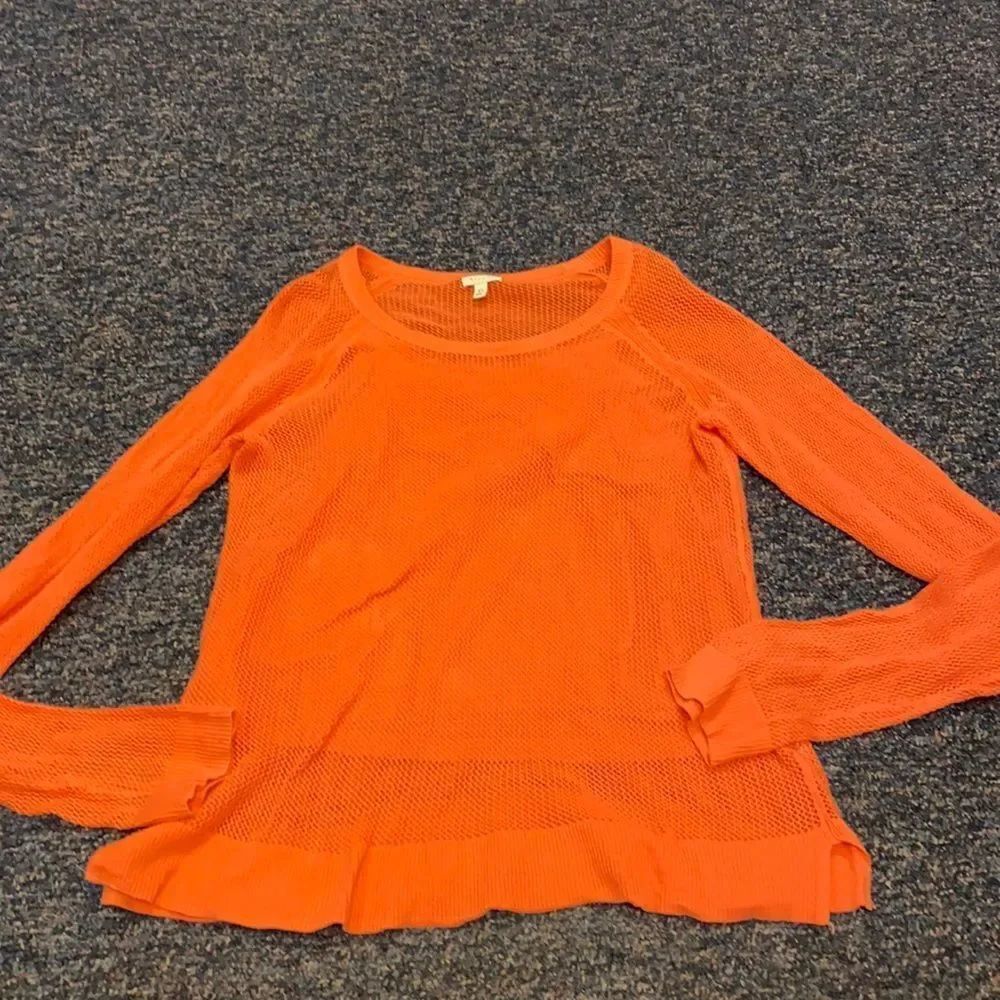 Sonoma Orange Fishnet Sweater sz. XL